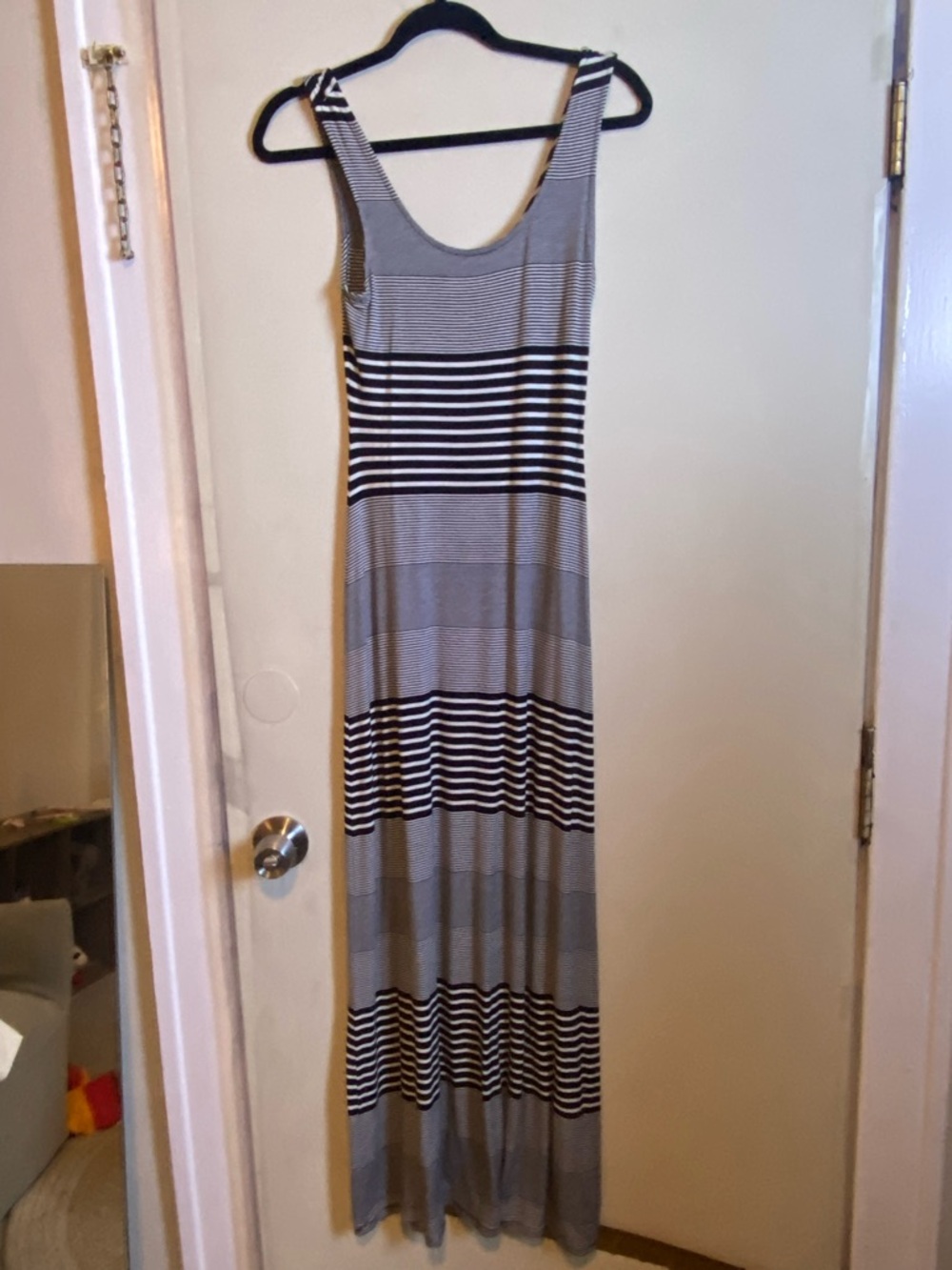 MERONA STRIPED MAXI COZY COVERUP XS